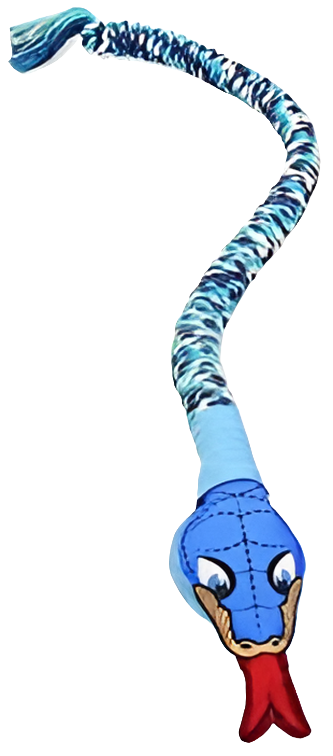 Mammoth SnakeBiter 28” Squeaky Rope Tug Toy for Dogs