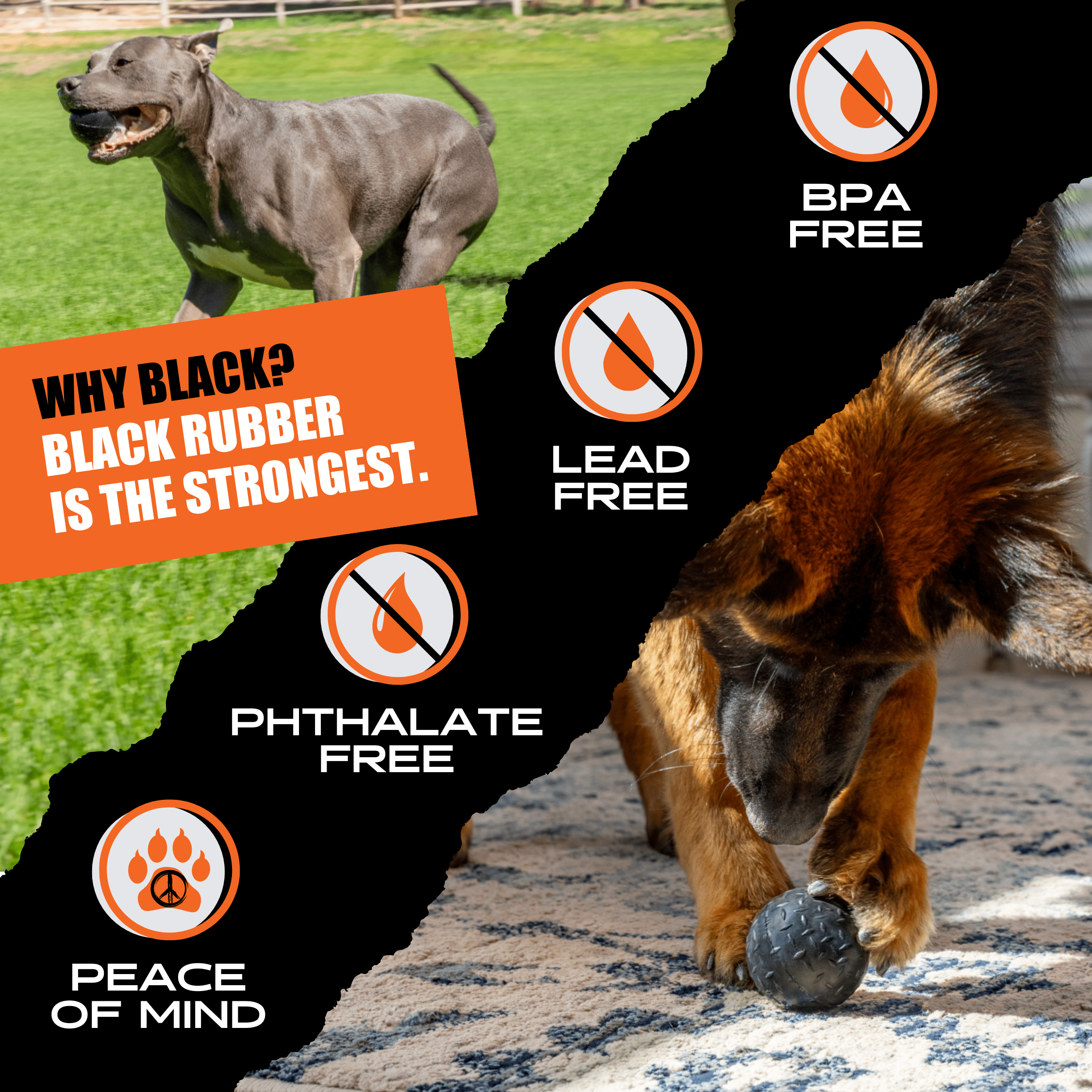 Monster K9 Beast Ball – Ultra-Durable Natural Rubber Ball for Aggressive Chewers