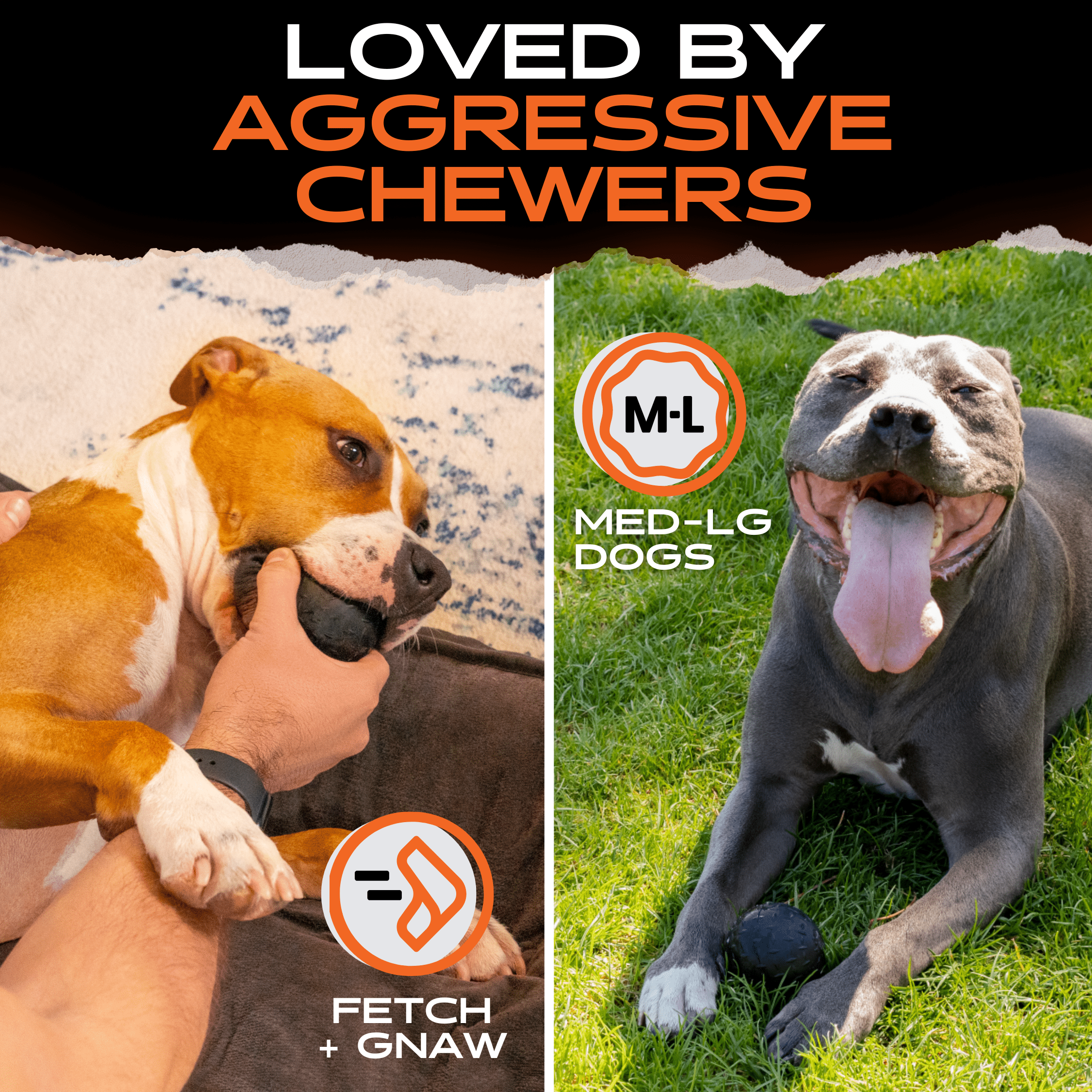 Monster K9 Beast Ball – Ultra-Durable Natural Rubber Ball for Aggressive Chewers