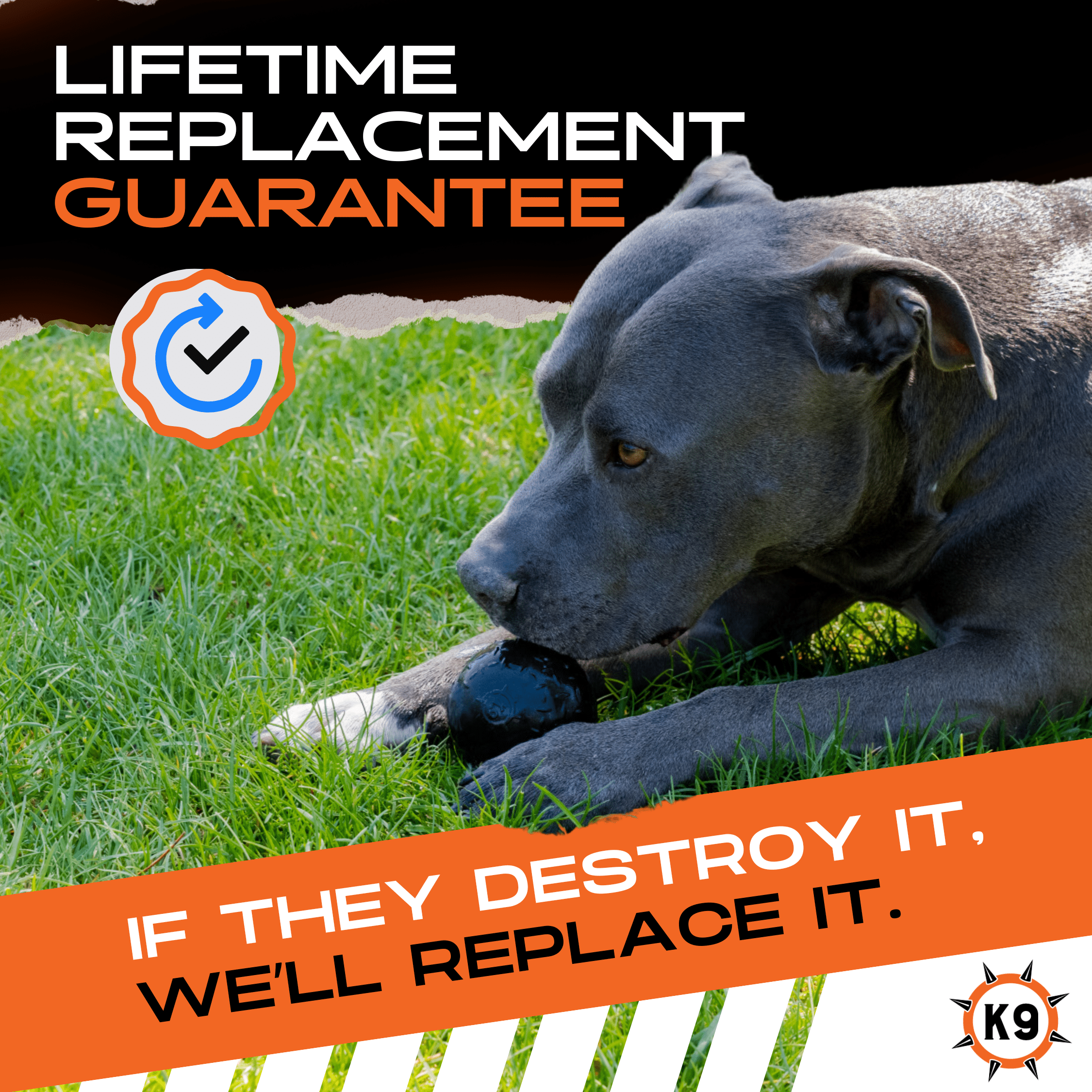 Monster K9 Beast Ball – Ultra-Durable Natural Rubber Ball for Aggressive Chewers