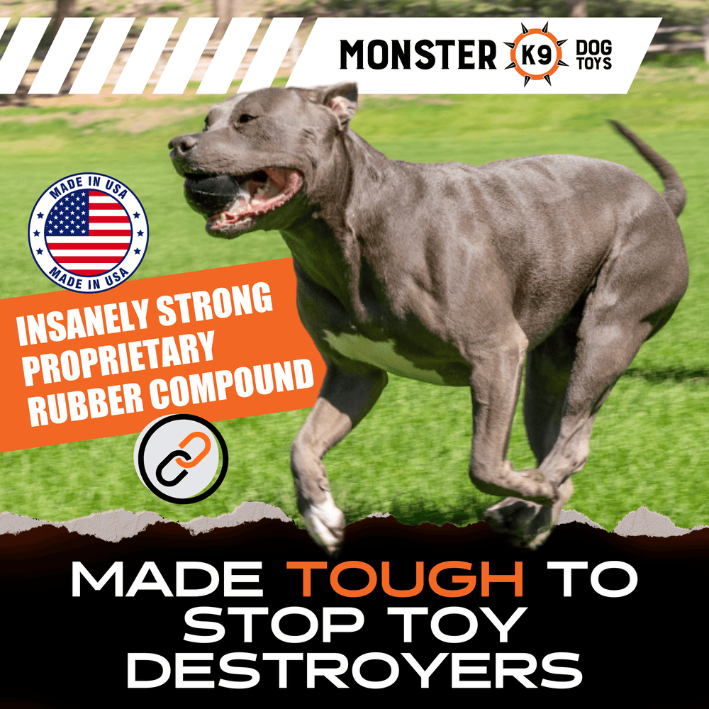 Monster K9 Beast Ball – Ultra-Durable Natural Rubber Ball for Aggressive Chewers