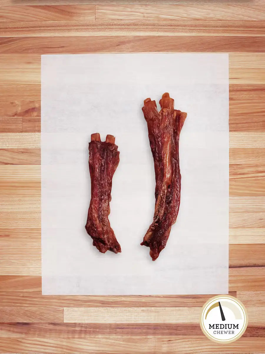 Farm Hounds Grass-Fed Beef Tendons – Single-Ingredient Dehydrated Dog Chew with Collagen