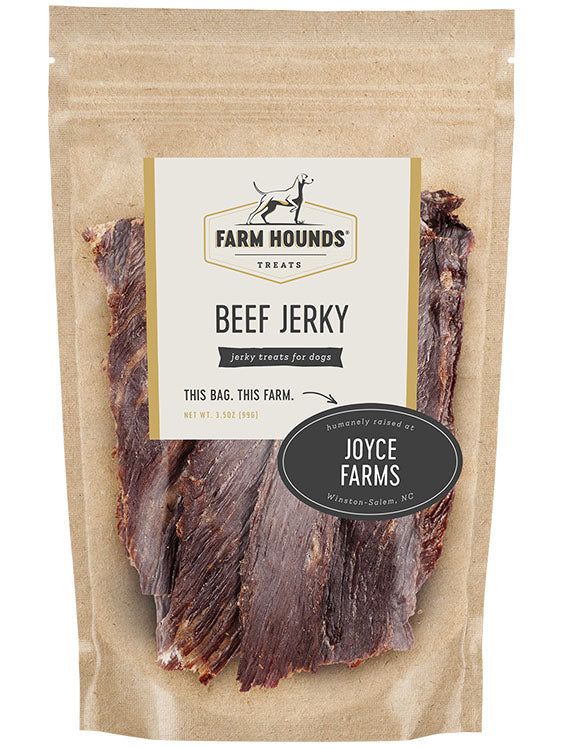 Farm Hounds Beef Jerky Dog Treats – 100% Grass-Fed, Pasture-Raised, Single Ingredient