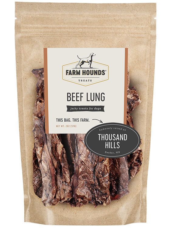 Farm Hounds Beef Lung –100% All-Natural Pasture Raised Treat for Dogs