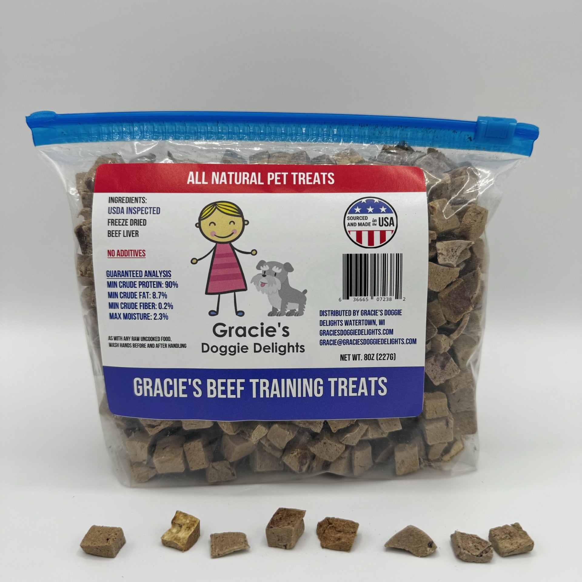 Gracie's Freeze-Dried Training Treats for Dogs & Cats – Small, High-Protein Raw Rewards