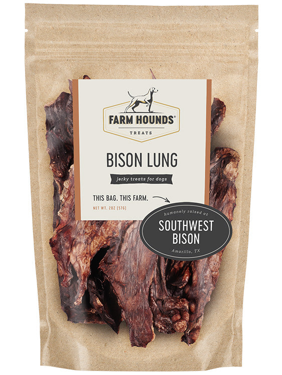 Farm Hounds Bison Lung Dog Treats – 100% Grass-Fed, Single-Ingredient Chew