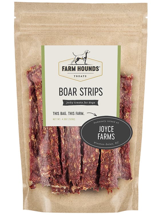 Farm Hounds Boar Jerky Strips – 100% Pasture-Raised Wild Boar Dog Treats