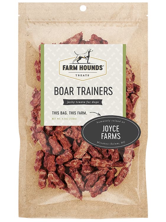 Farm Hounds Boar Trainers – Bite-Sized, Single-Ingredient Training Treats from Pasture-Raised Boar