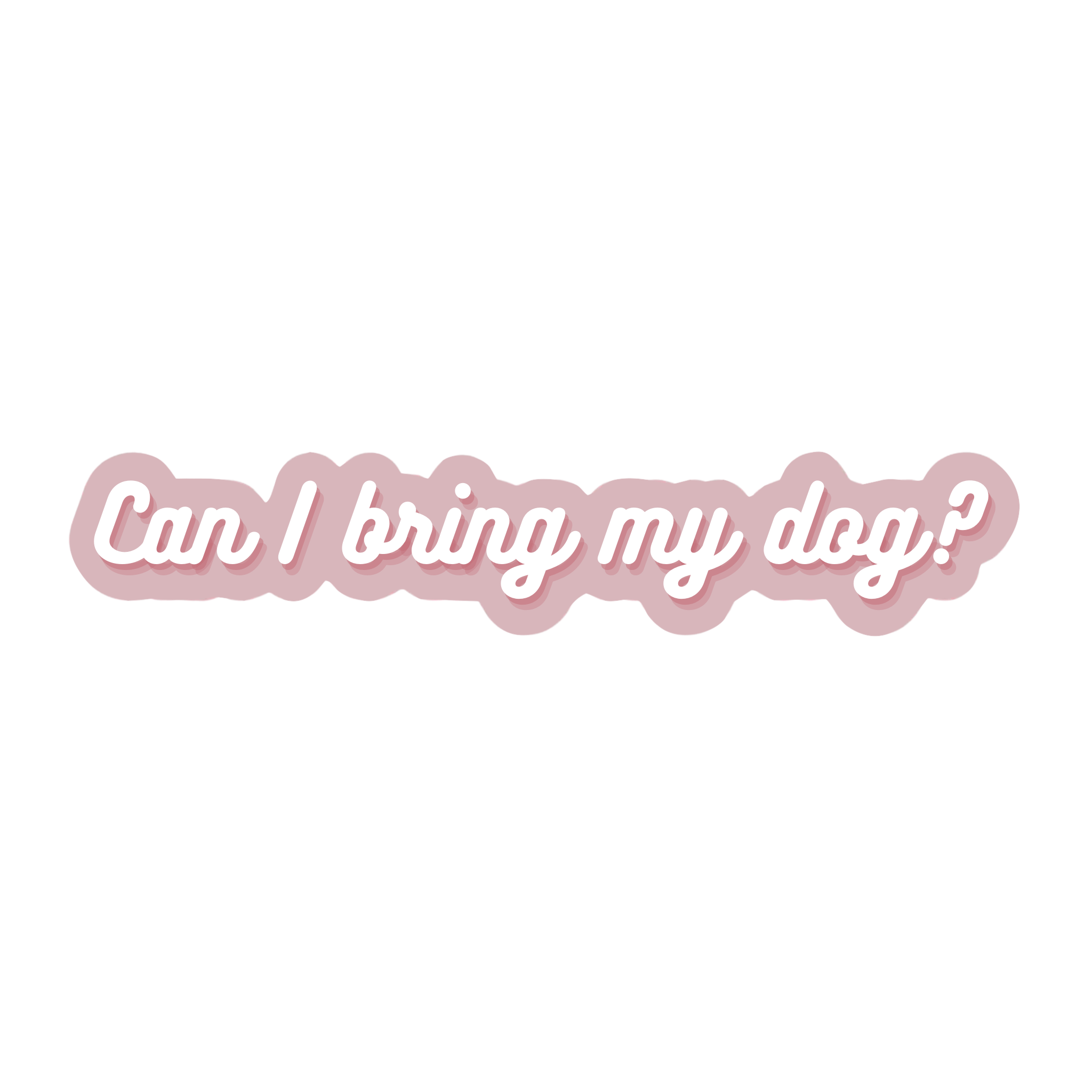 Can I Bring My Dog? Vinyl Sticker – Water-Resistant Pet Lover Decal