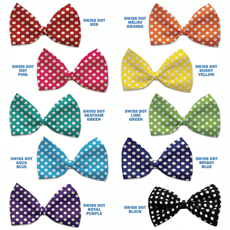 Swiss Dot Bow Ties for Pets: Stylish Dog & Cat Accessories