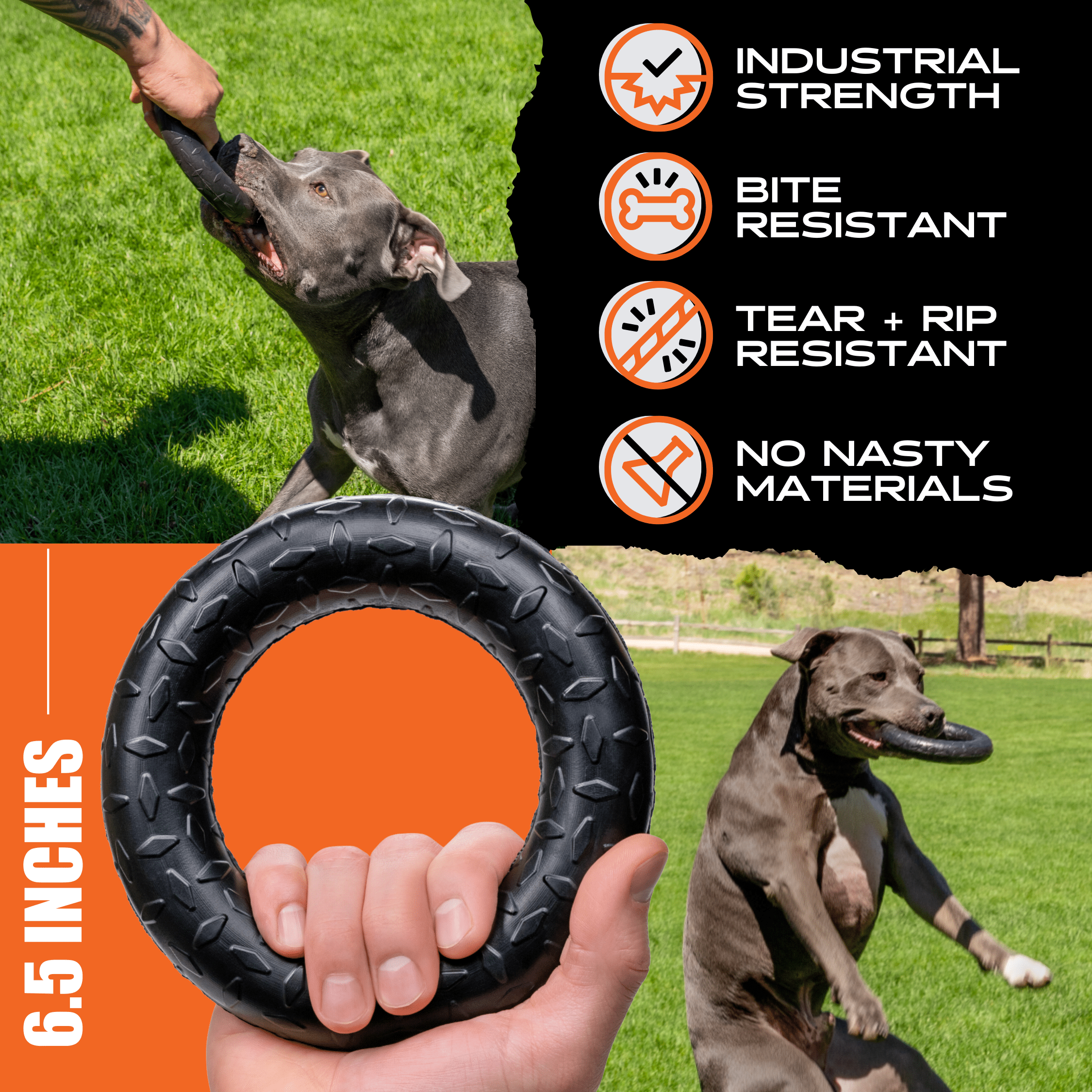 Monster K9 Dog Chew Toy – Ultra-Durable Natural Rubber Toy for Aggressive Chewers