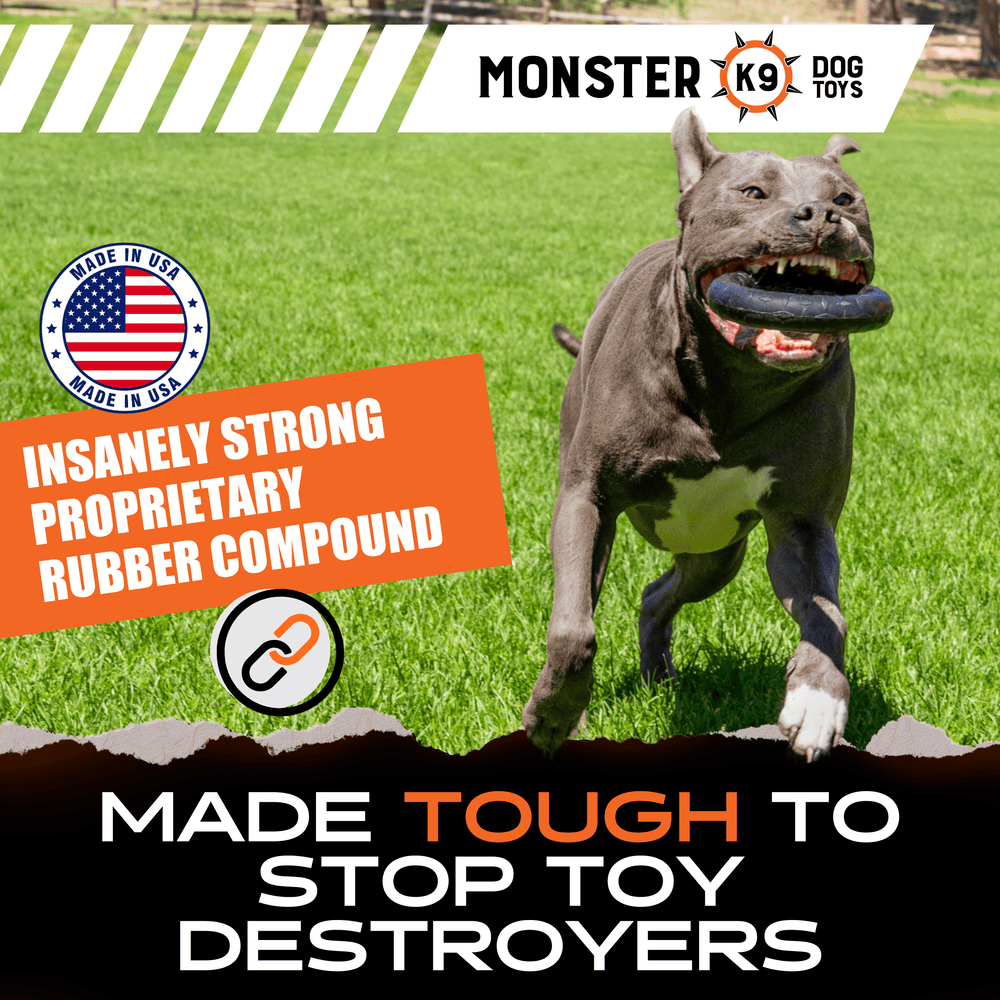 Monster K9 Dog Chew Toy – Ultra-Durable Natural Rubber Toy for Aggressive Chewers