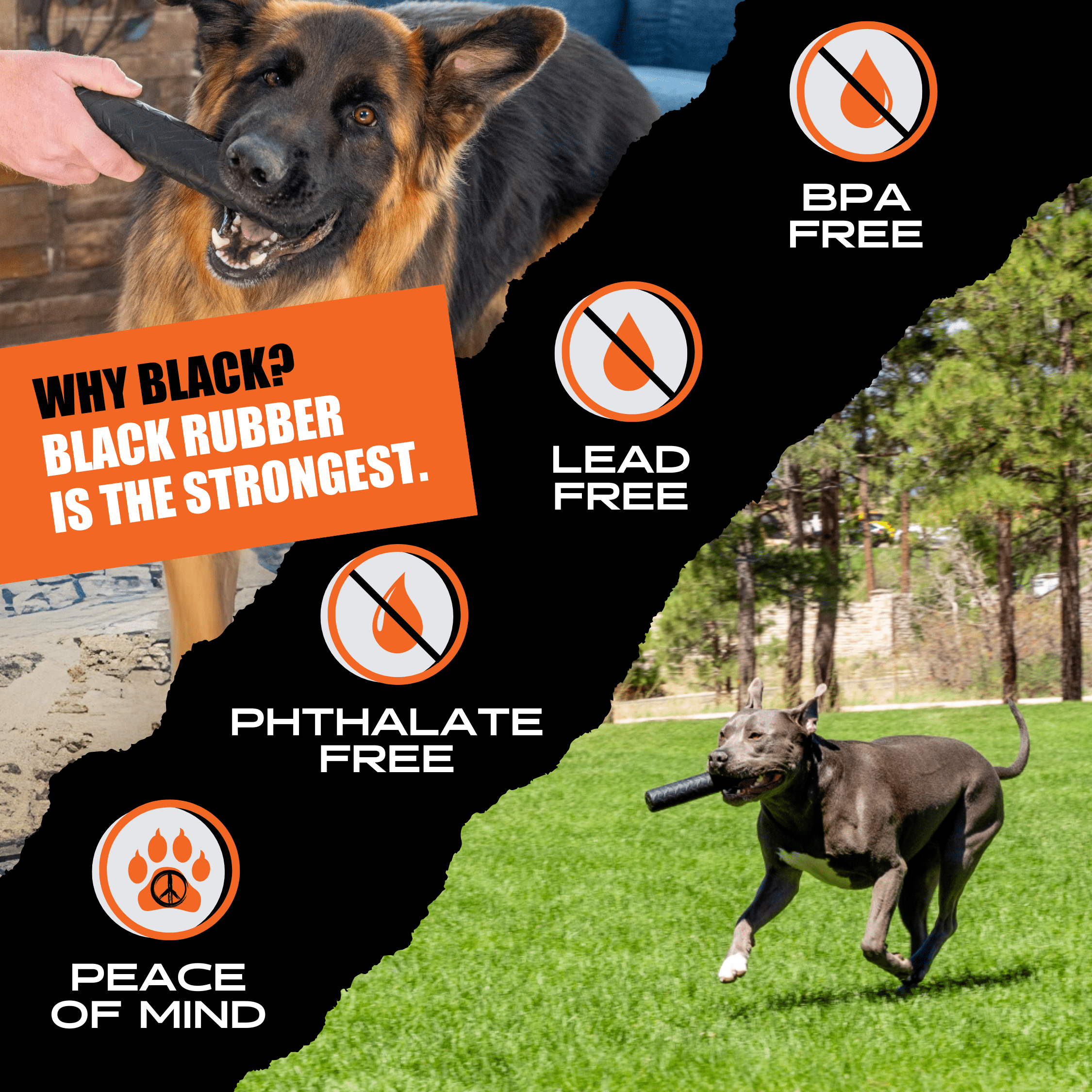 Monster K9 Dog Chew Stick – Ultra-Durable Natural Rubber Chew for Aggressive Chewers