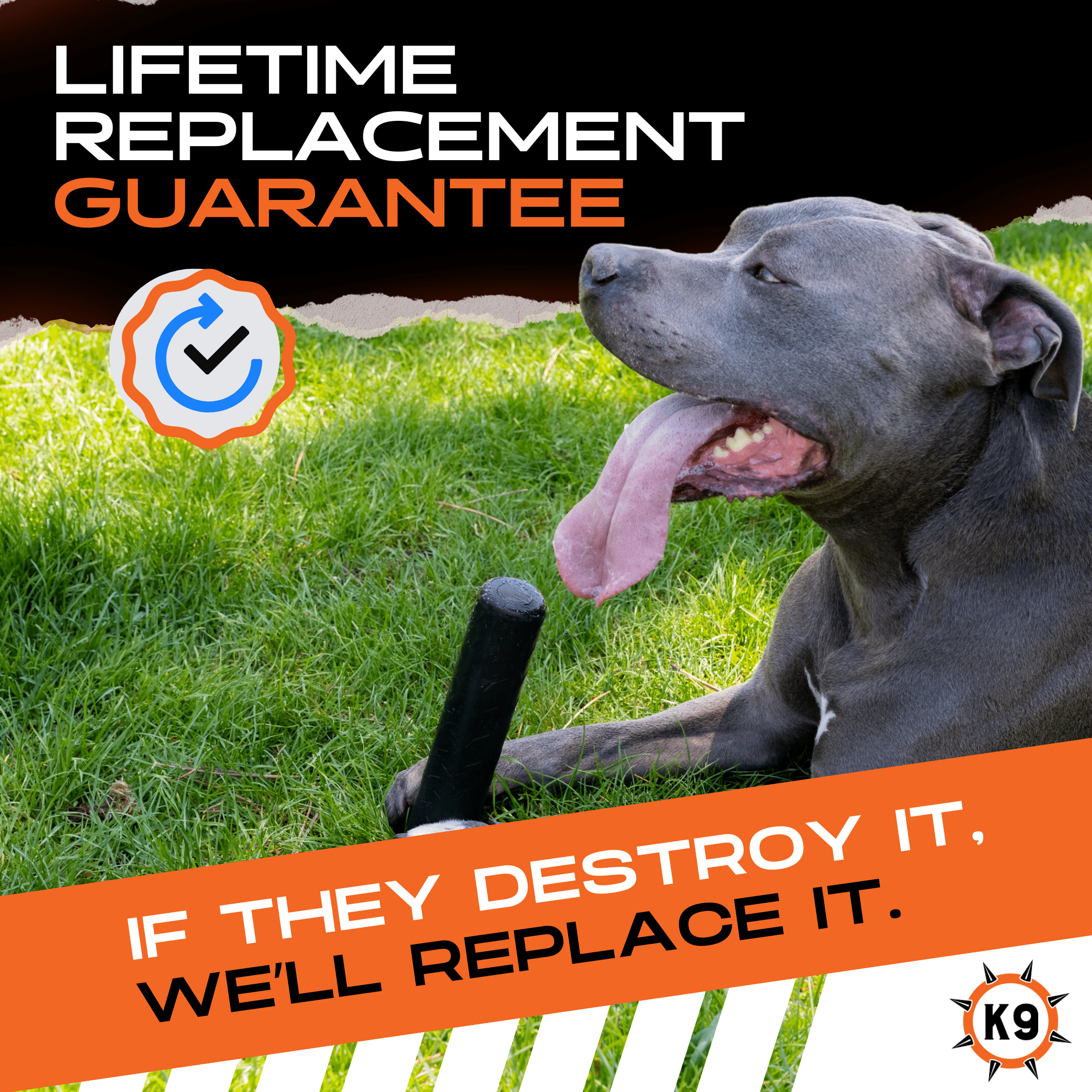 Monster K9 Dog Chew Stick – Ultra-Durable Natural Rubber Chew for Aggressive Chewers
