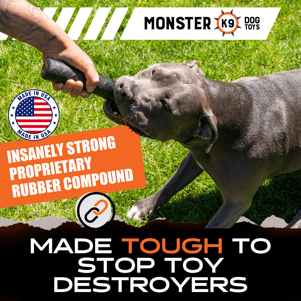 Monster K9 Dog Chew Stick – Ultra-Durable Natural Rubber Chew for Aggressive Chewers