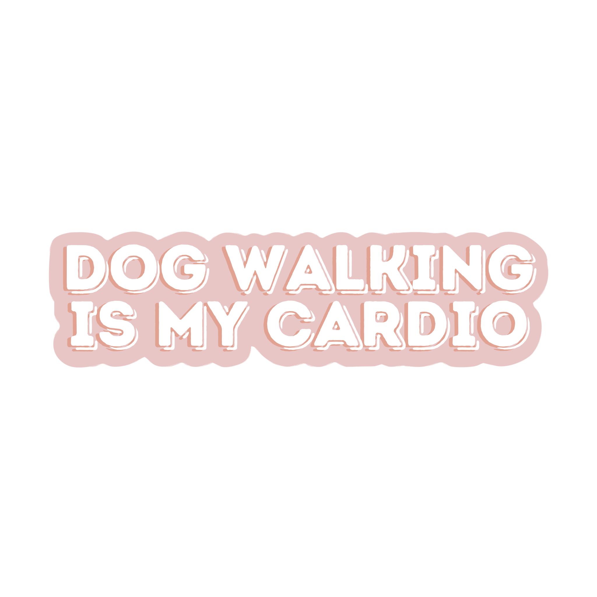 Dog Walking Is My Cardio Sticker – Funny Vinyl Decal for Dog Lovers