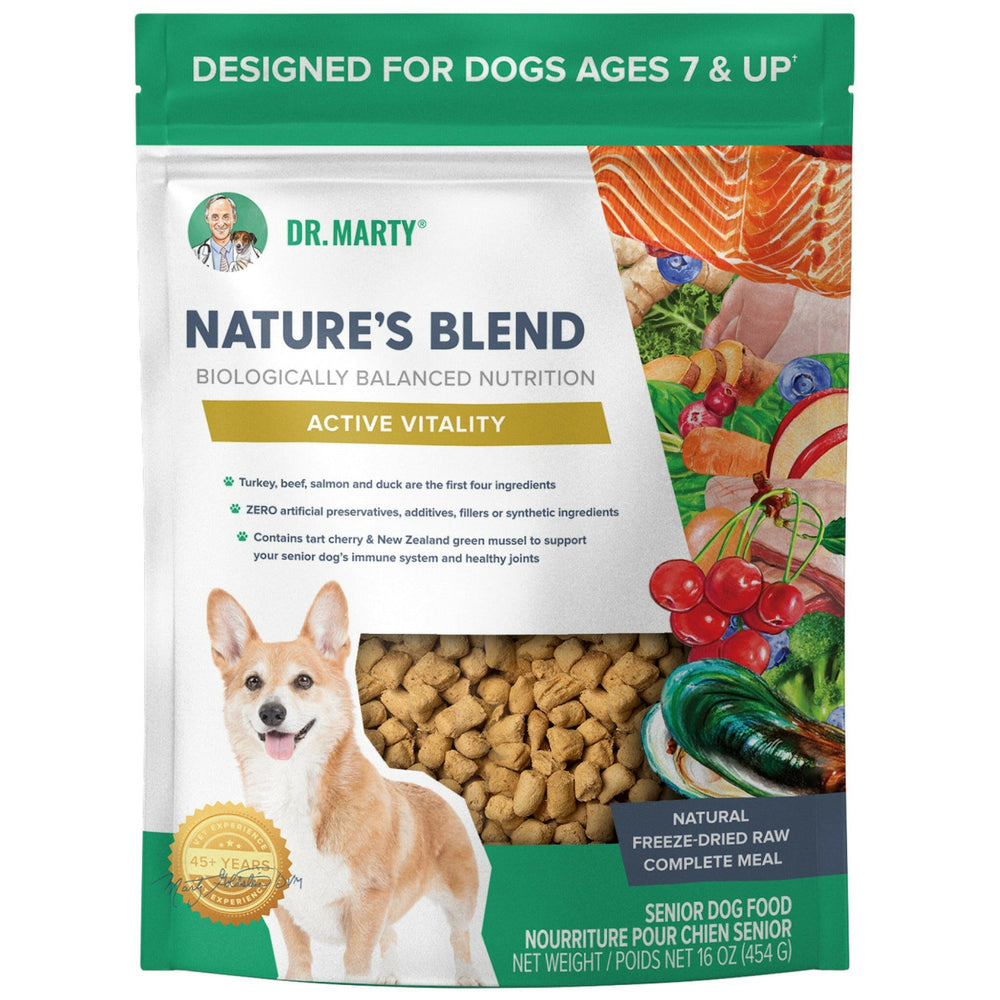 Dr. Marty Nature's Blend Active Vitality Freeze Dried Raw Food for Senior Dogs