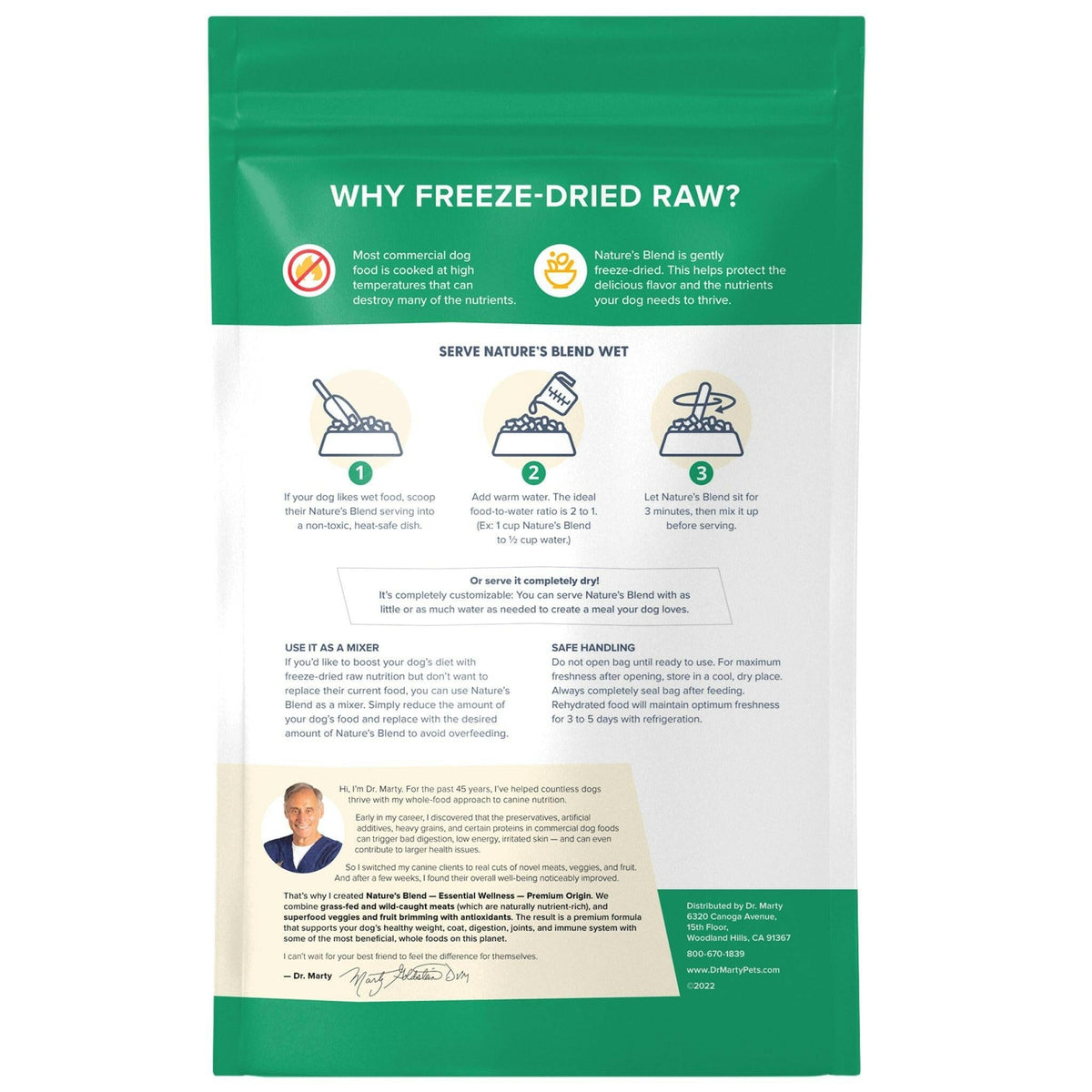 Dr. Marty Nature’s Blend Premium Origin Freeze-Dried Raw Dog Food
