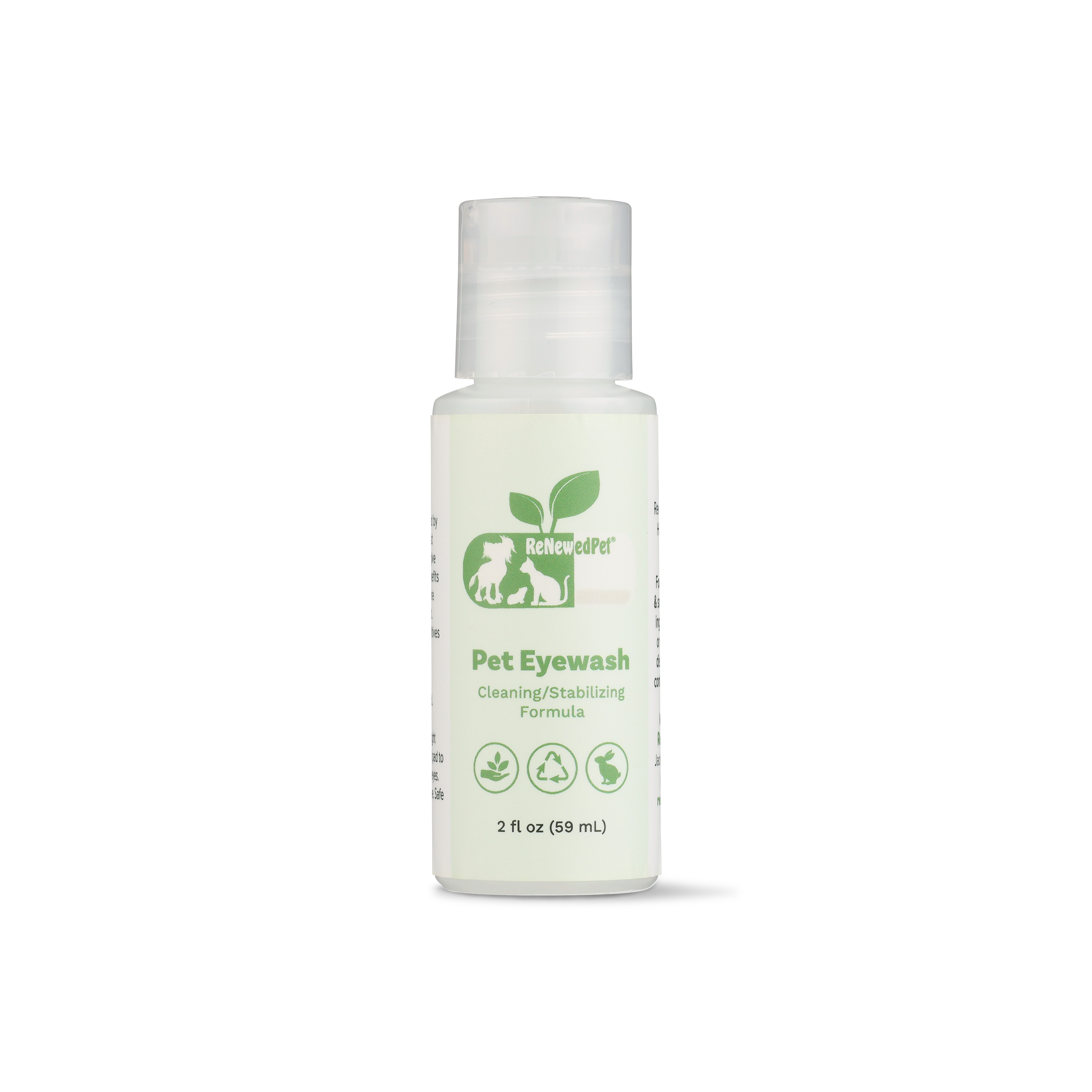 ReNewedPet® Natural Pet Eyewash with Reusable Cotton Pads – Organic Daily Eye Cleaner for Dogs & Cats