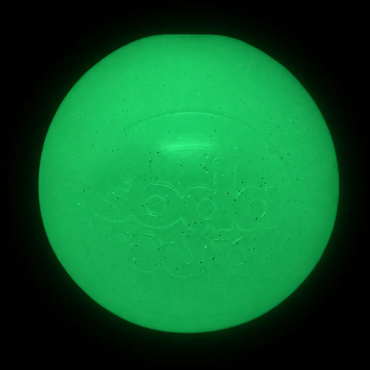 SodaPup Glow in the Dark Glitter Dog Balls – 2-Pack | Soft Rubber Fetch & Treat Toys