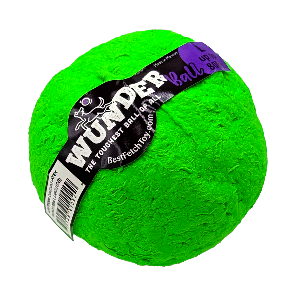 WUNDERball Natural Rubber Dog Ball – Durable Fetch Toy for Aggressive Chewers & Water Play