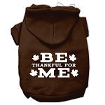 “Be Thankful for Me” Thanksgiving Dog & Cat Hoodie – Screen-Printed Pet Apparel