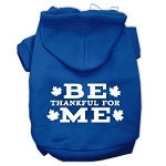 “Be Thankful for Me” Thanksgiving Dog & Cat Hoodie – Screen-Printed Pet Apparel