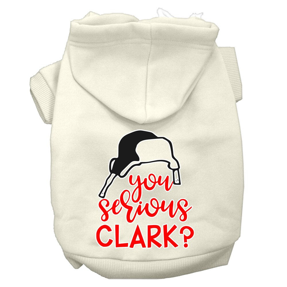 You Serious Clark?” Christmas Dog & Cat Hoodie – Screen-Printed Holiday Pet Sweatshirt