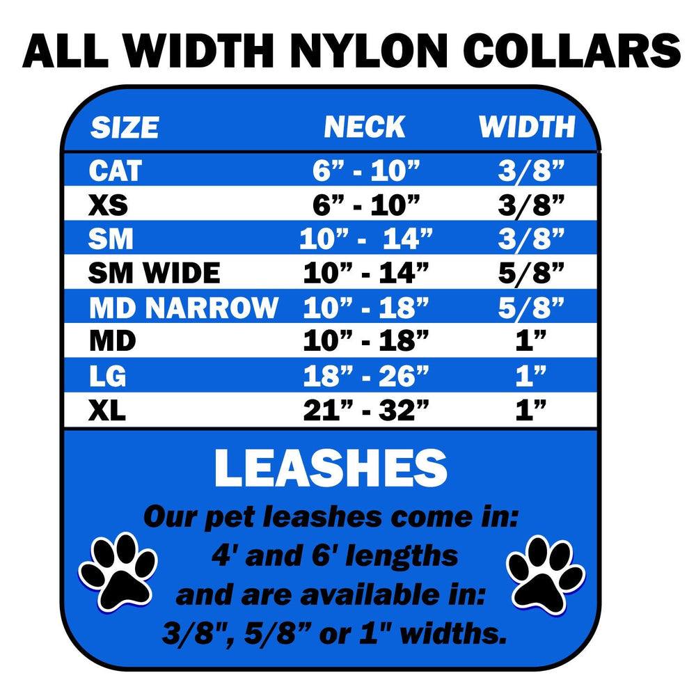 "Girls Rock" Nylon Dog & Cat Collar or Leash – Durable & Stylish Pet Accessory