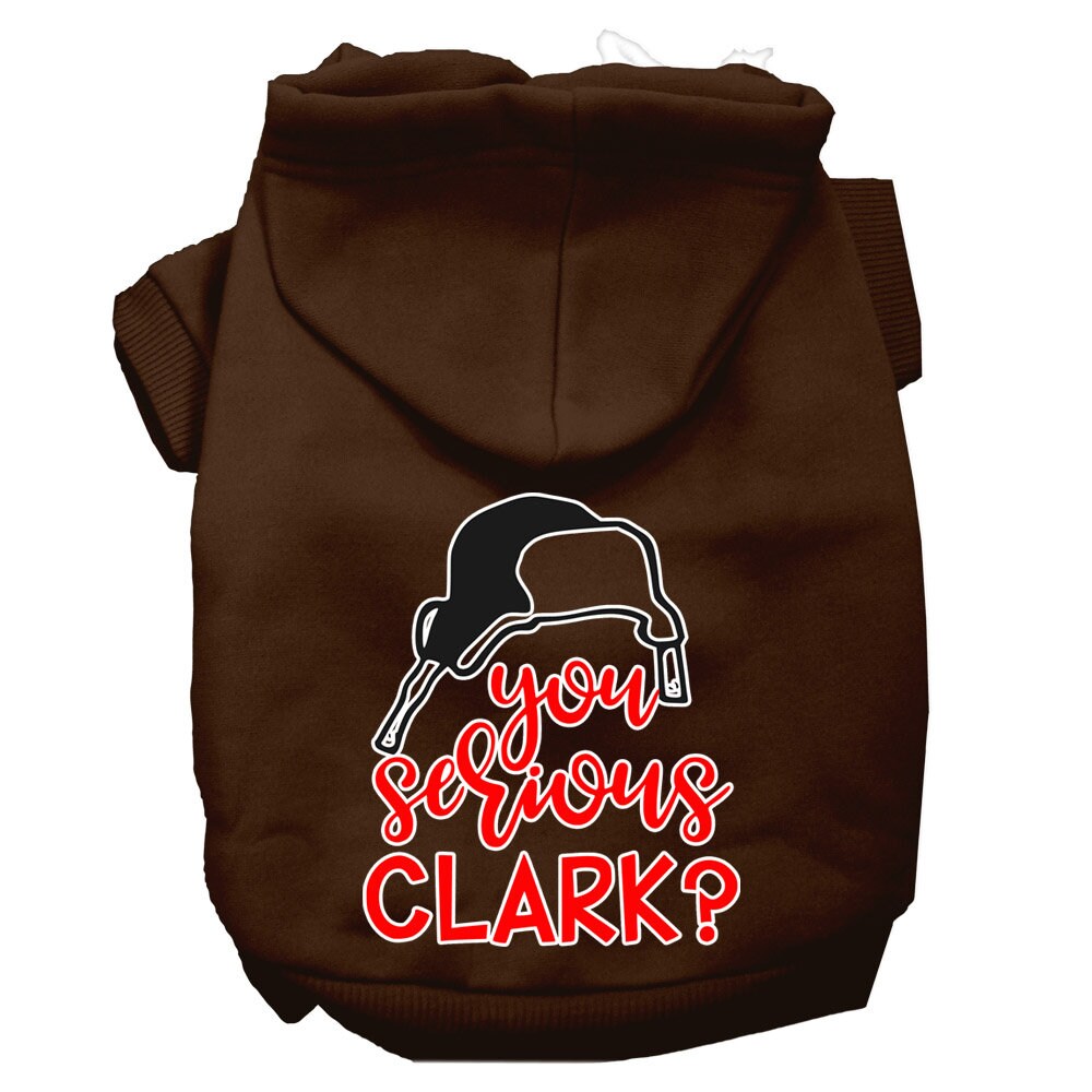 You Serious Clark?” Christmas Dog & Cat Hoodie – Screen-Printed Holiday Pet Sweatshirt