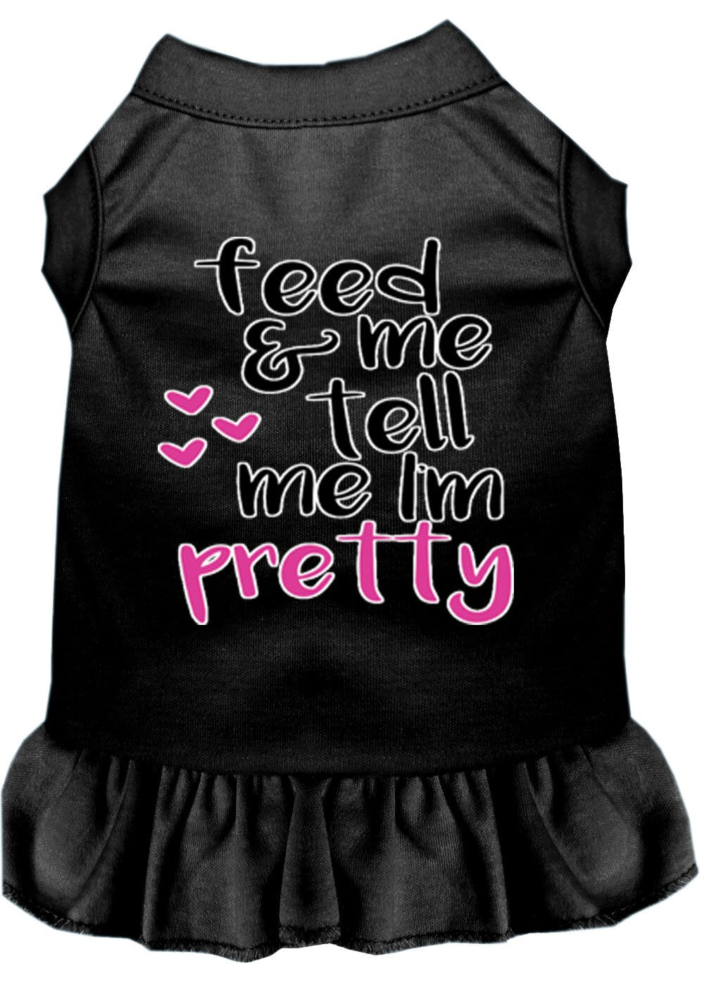 "Feed Me & Tell Me I'm Pretty" Dog & Cat Dress – Soft, Comfy Pet Outfit for Small to Large Breeds