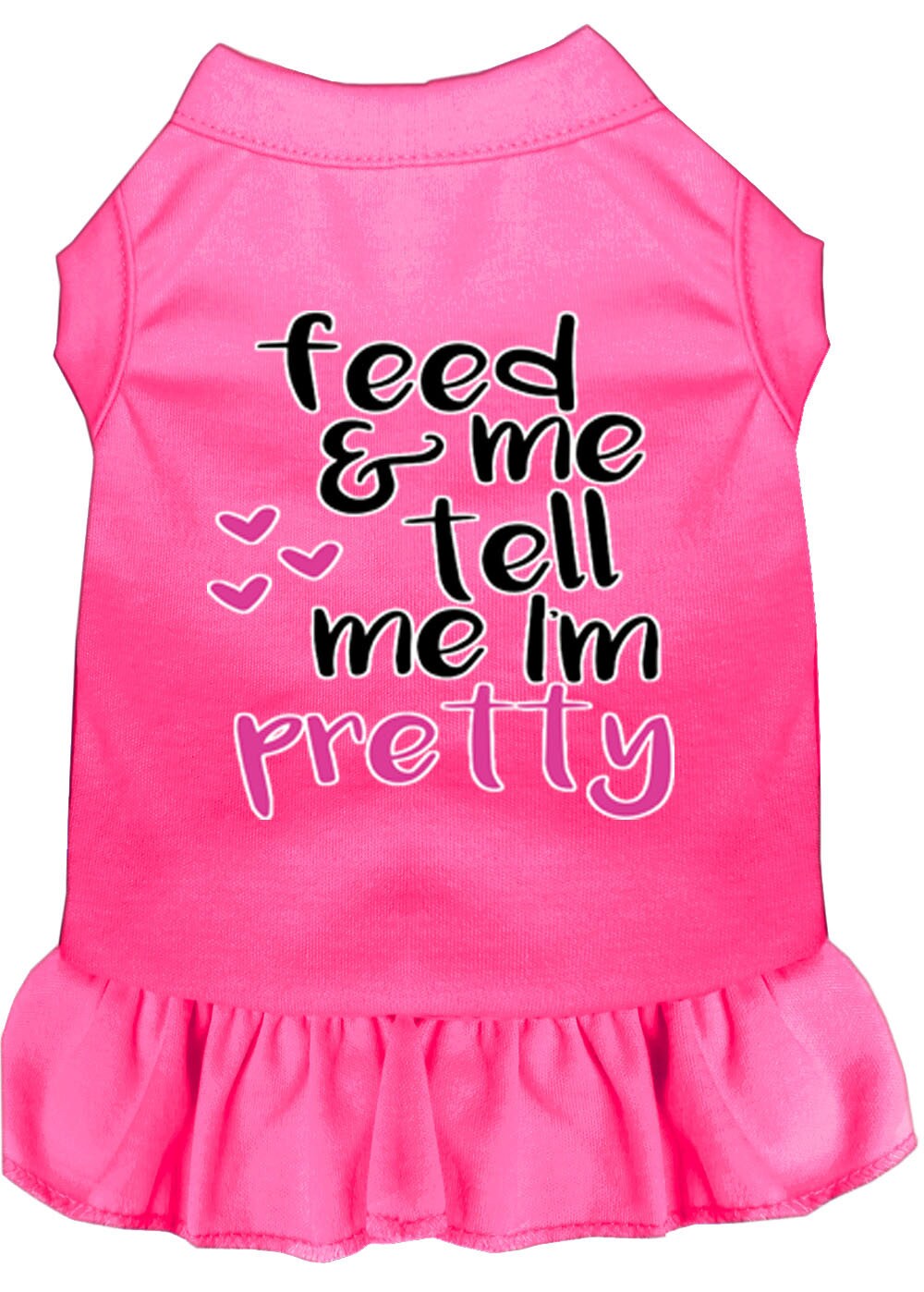 "Feed Me & Tell Me I'm Pretty" Dog & Cat Dress – Soft, Comfy Pet Outfit for Small to Large Breeds