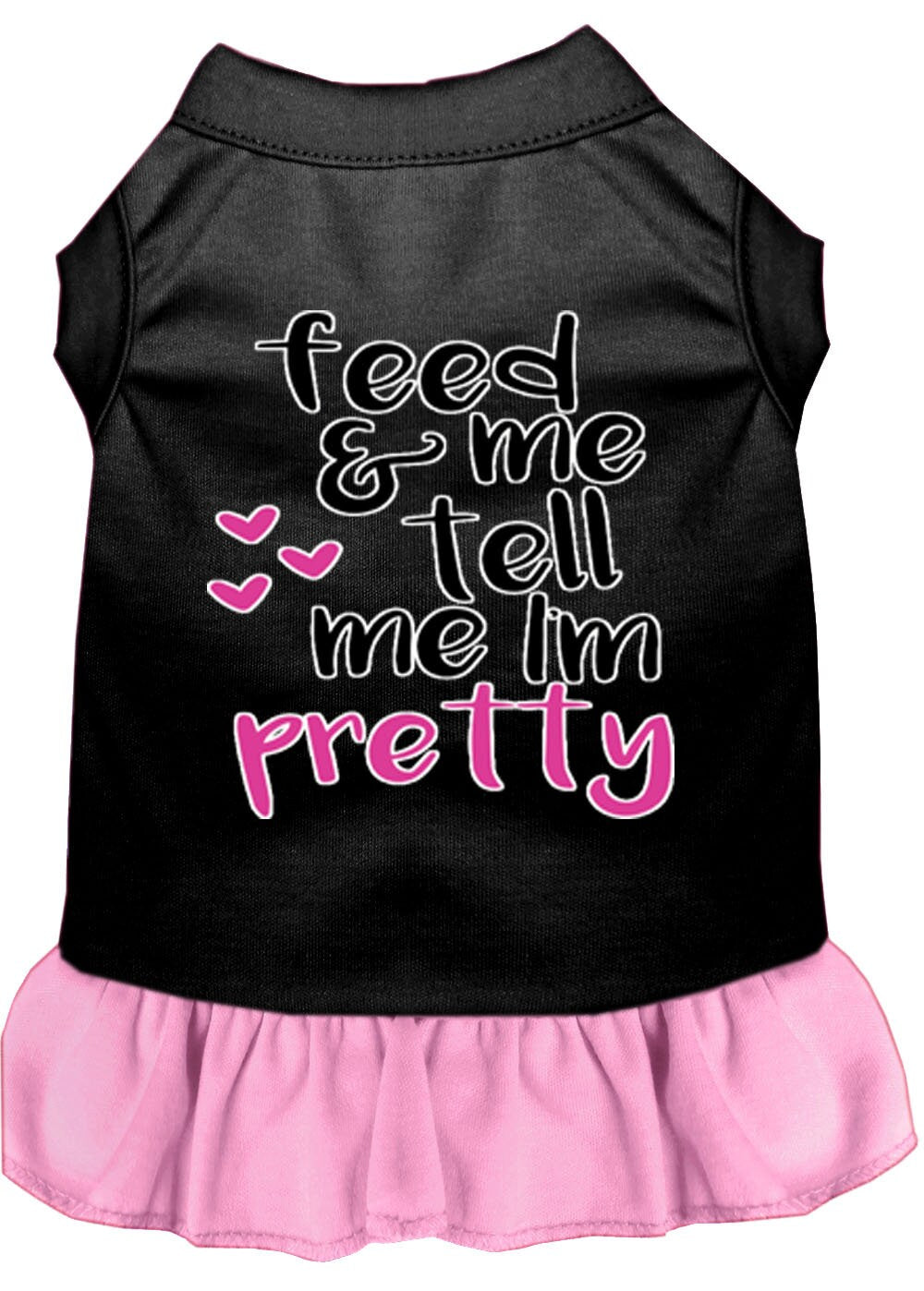 "Feed Me & Tell Me I'm Pretty" Dog & Cat Dress – Soft, Comfy Pet Outfit for Small to Large Breeds
