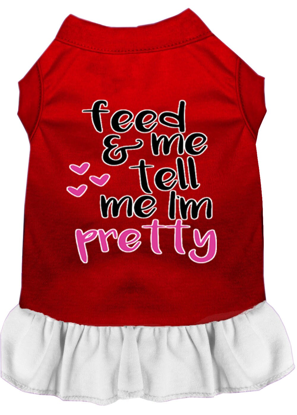 "Feed Me & Tell Me I'm Pretty" Dog & Cat Dress – Soft, Comfy Pet Outfit for Small to Large Breeds
