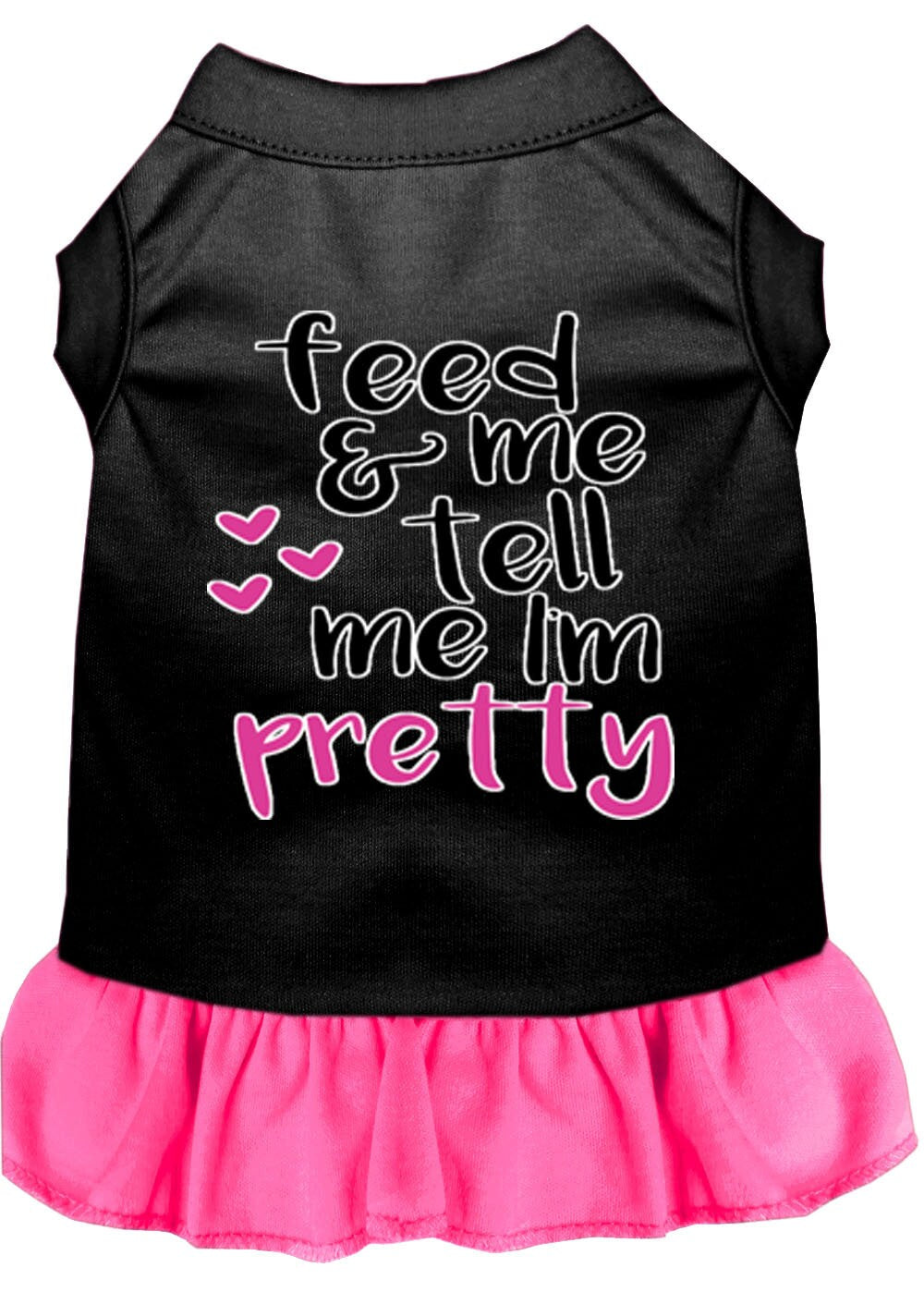 "Feed Me & Tell Me I'm Pretty" Dog & Cat Dress – Soft, Comfy Pet Outfit for Small to Large Breeds