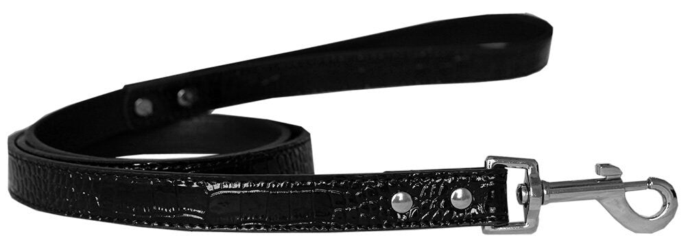 Designer Croc-Style Leash for Dogs & Puppies - Premium Plain Leather Look