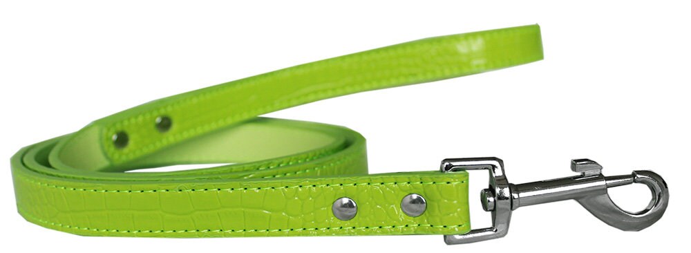 Designer Croc-Style Leash for Dogs & Puppies - Premium Plain Leather Look