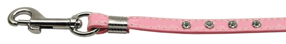 Stylish Patent Leather Dog Leash with Sparkling Jewels – 3/8” Wide for Small Pets