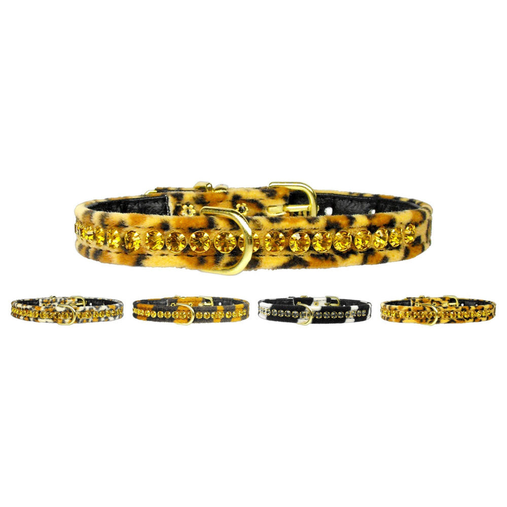 Animal Print Princess Dog Collar – Stylish Pet Collar for Dogs & Cats