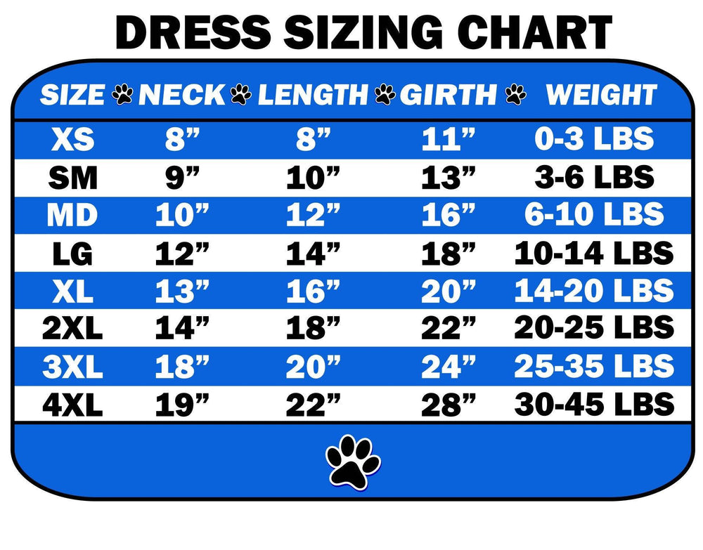 Blank Pet Dress for Dogs & Cats – Plain, Customizable Outfit for DIY Designs
