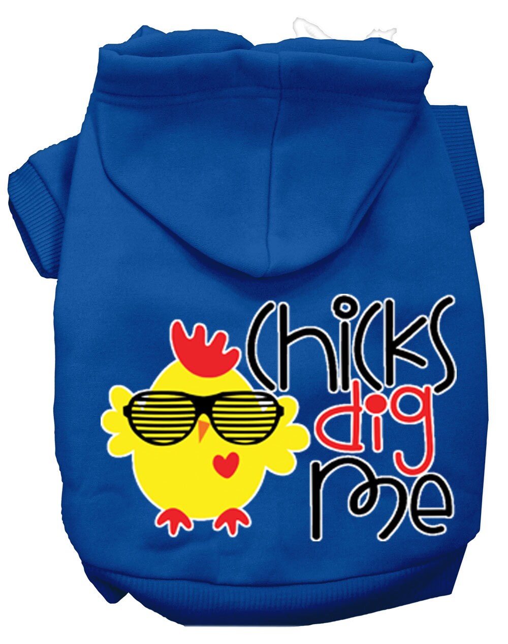"Chicks Dig Me" Funny Pet Hoodie – Screen-Printed Dog & Cat Sweatshirt