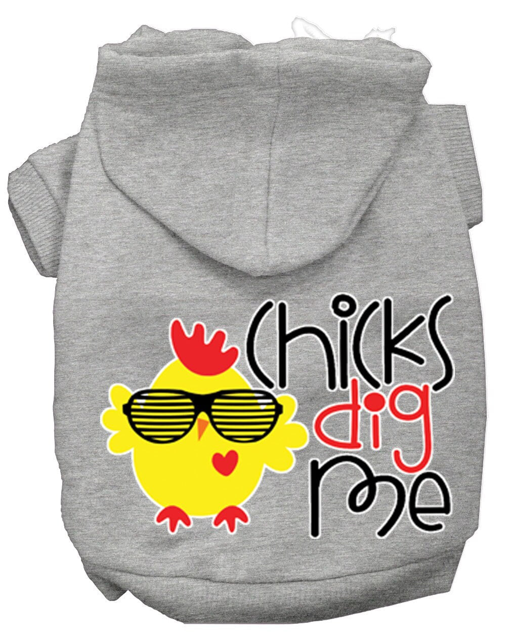 "Chicks Dig Me" Funny Pet Hoodie – Screen-Printed Dog & Cat Sweatshirt