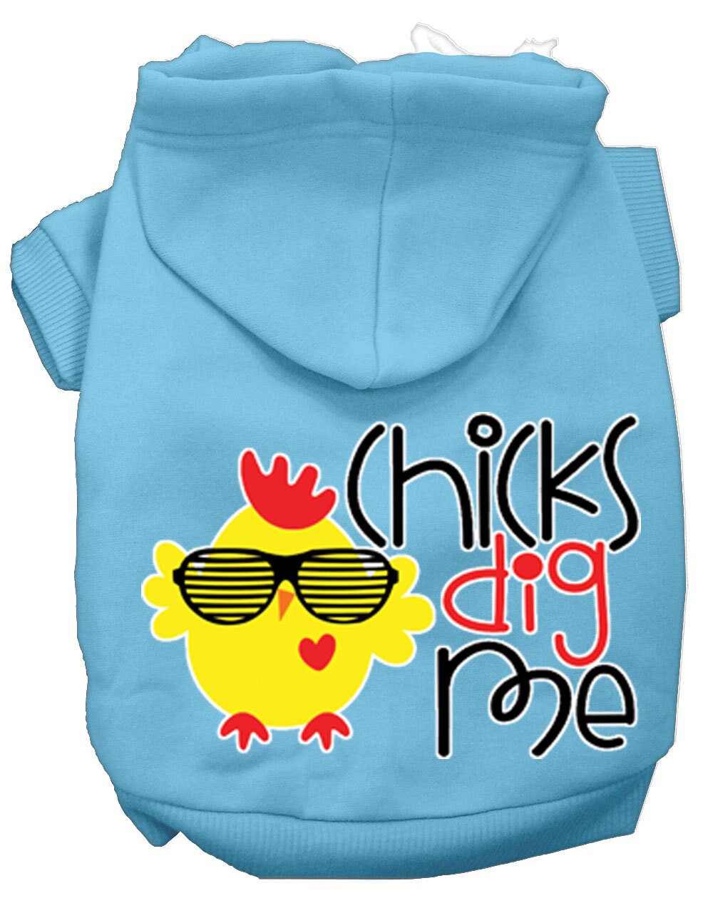 "Chicks Dig Me" Funny Pet Hoodie – Screen-Printed Dog & Cat Sweatshirt