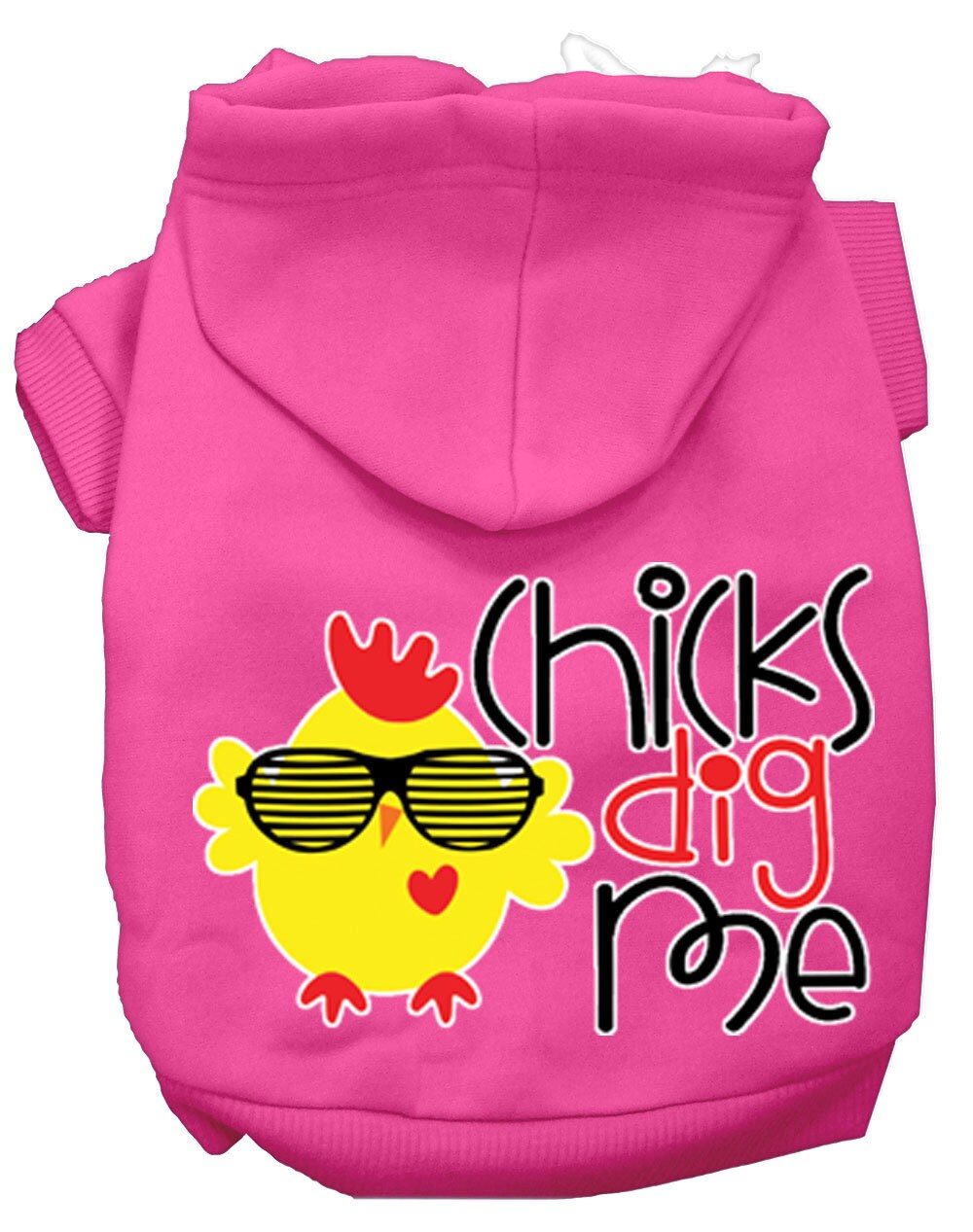 "Chicks Dig Me" Funny Pet Hoodie – Screen-Printed Dog & Cat Sweatshirt