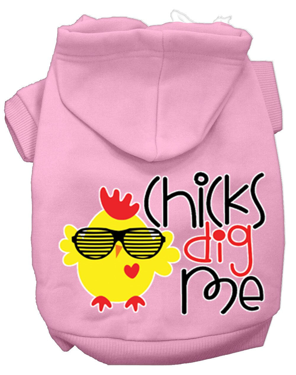 "Chicks Dig Me" Funny Pet Hoodie – Screen-Printed Dog & Cat Sweatshirt