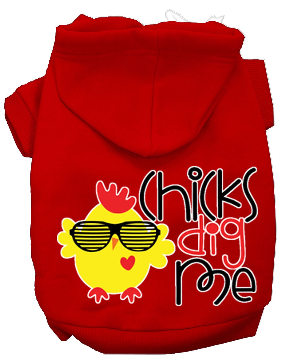 "Chicks Dig Me" Funny Pet Hoodie – Screen-Printed Dog & Cat Sweatshirt