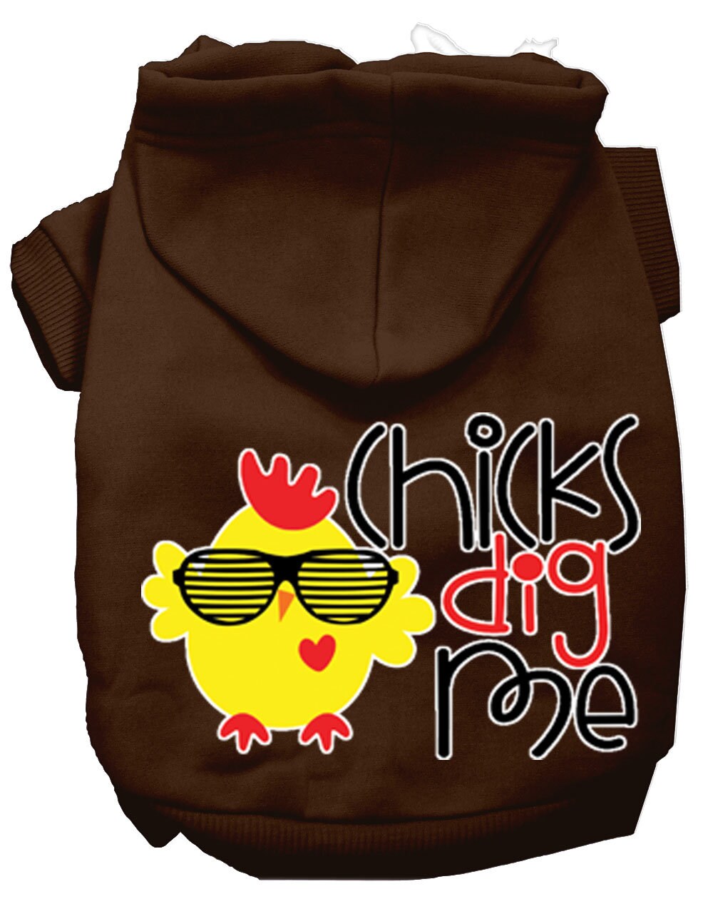 "Chicks Dig Me" Funny Pet Hoodie – Screen-Printed Dog & Cat Sweatshirt