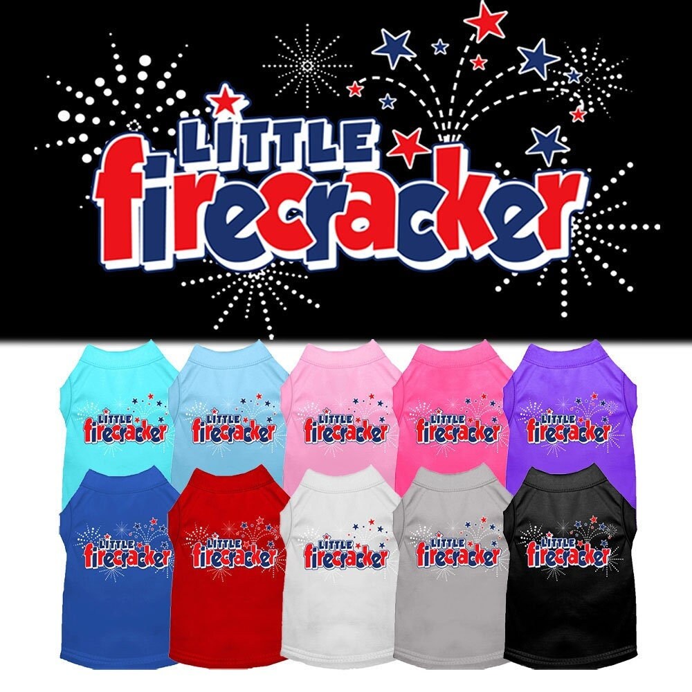 "Little Firecracker" Dog & Cat Shirt – Patriotic Pet Apparel