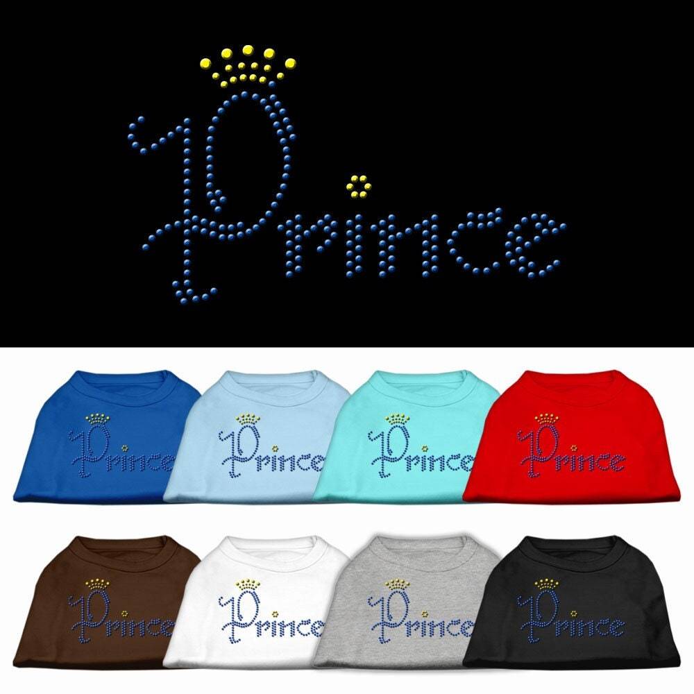 Prince Rhinestone Pet Shirt for Dogs & Cats – Cute Sparkly Outfit for Small & Large Pets