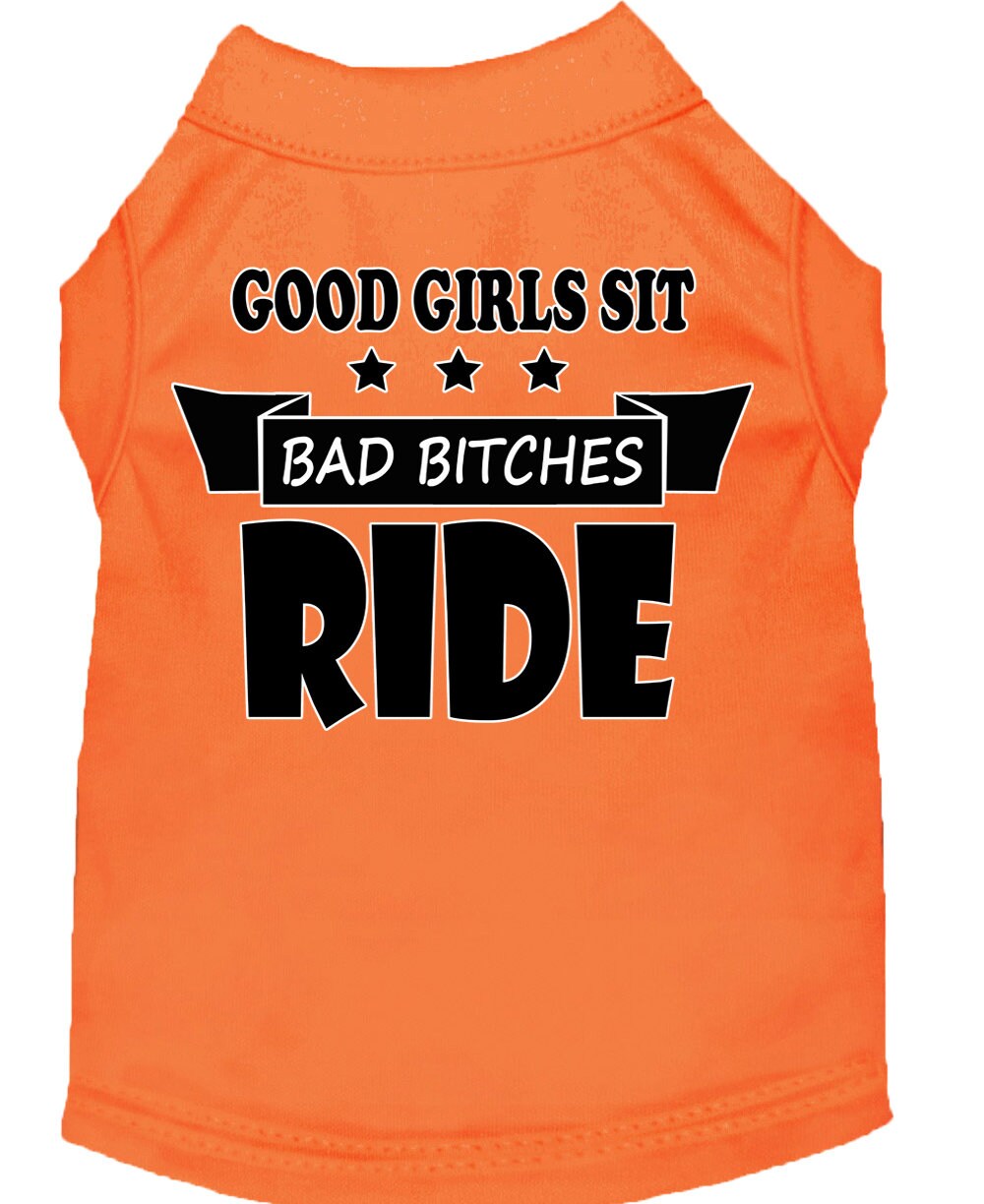 "Good Girls Sit, Bad Bitches Ride" – Funny Dog & Cat Shirt for Pets with Attitude